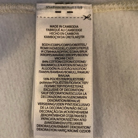 NWT POLO RALPH LAUREN Cotten Blend Women’s Sweatshirt Oversized white/mu siz M&L - Picture 10 of 12
